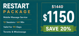 ReStart Package - 12 Massage Sessions of 60 Minutes in Toronto & Mississauga | IDMPro Mobile Massage